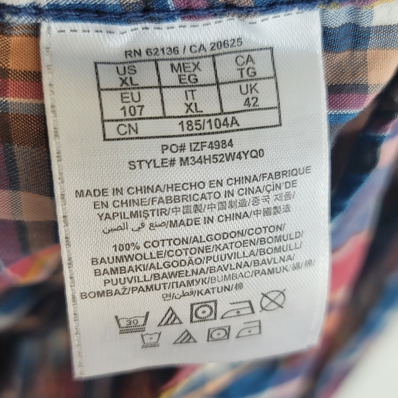 GUESS Men's Dillon Slim Fit Button Down Shirt - Picture 8 of 9